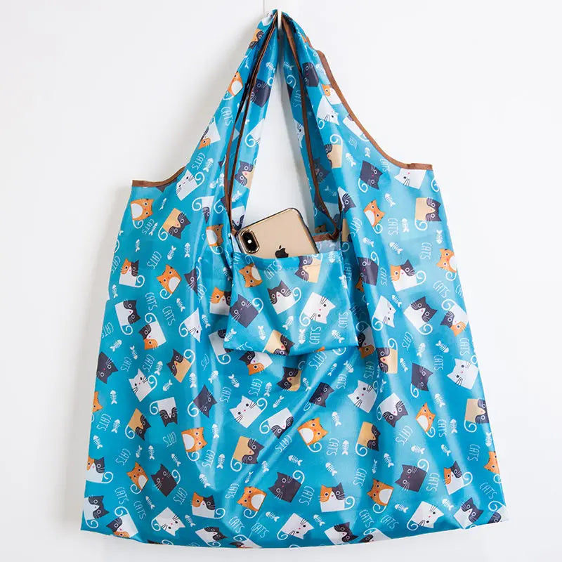 |ノベルティ用品 | コンパクト収納 プリントエコバッグ | 65cm×55c