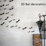 イベント・ハロウィングッズ｜12枚セット 3Dコウモリウォールステッカー