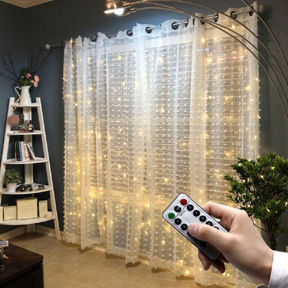 3m LEDカーテンライト クリスマスデコレーション用