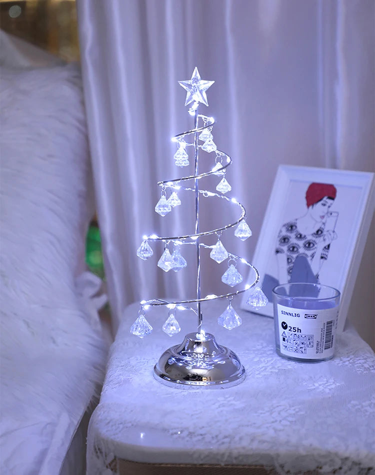 イベント・クリスマス装飾｜電池式LEDクリスマスツリーテーブルランプ