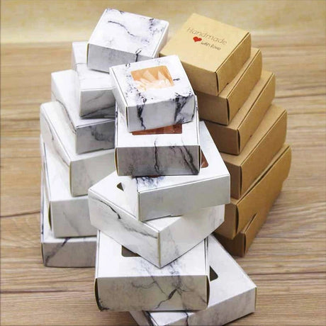 |イベント・ノベルティ用品 | マーブル・クリスマス柄ギフトボックス6個セット