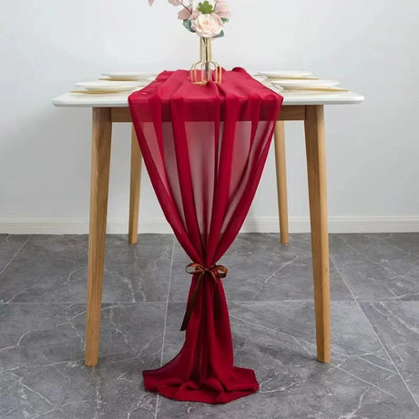 ロマンチックシフォンテーブルランナー 70x300CM