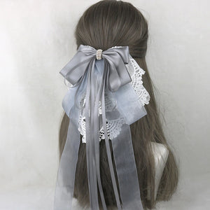 イベント・ハロウィングッズ｜メイド風 特大リボンヘアアクセサリー