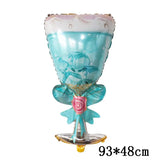 ラブハートベアホイルバルーン 誕生日・バレンタイン用