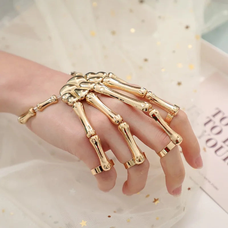 イベント・ハロウィングッズ｜アクセサリー・仮装グッズ スカル風ブレスレット