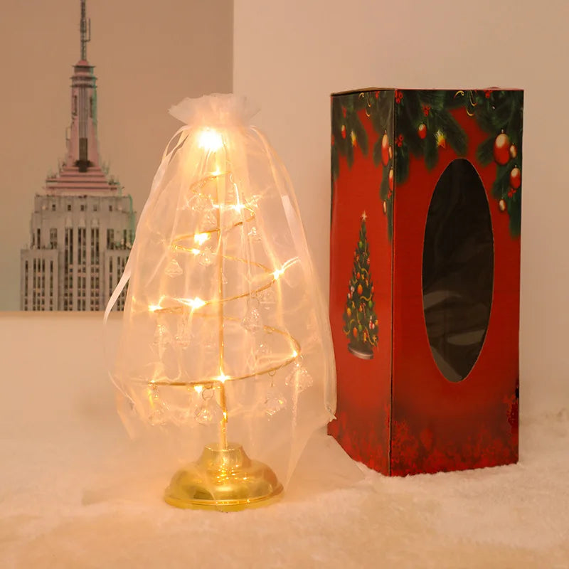 イベント・クリスマス装飾｜電池式LEDクリスマスツリーテーブルランプ