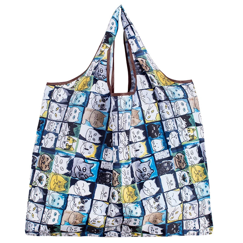 |ノベルティ用品 | コンパクト収納 プリントエコバッグ | 65cm×55c