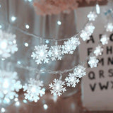 イベント・クリスマス装飾｜スノーフレークLEDフェアリーライト ガーランド
