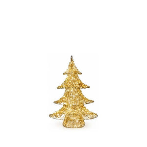 LEDクリスマスツリーオブジェ 小サイズ ゴールド装飾 商品画像｜誉PRINTING