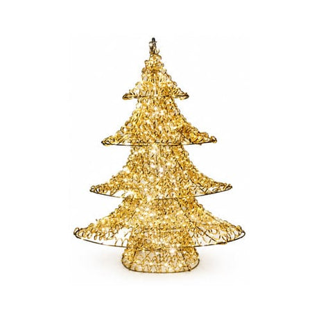 LEDクリスマスツリーオブジェ 大サイズ ゴールド装飾 商品画像｜誉PRINTING