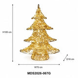 LEDクリスマスツリーオブジェ 100cm ゴールド装飾 サイズ・寸法画像｜誉PRINTING