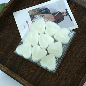 香り付きハート型アロマキャンドル9個セット