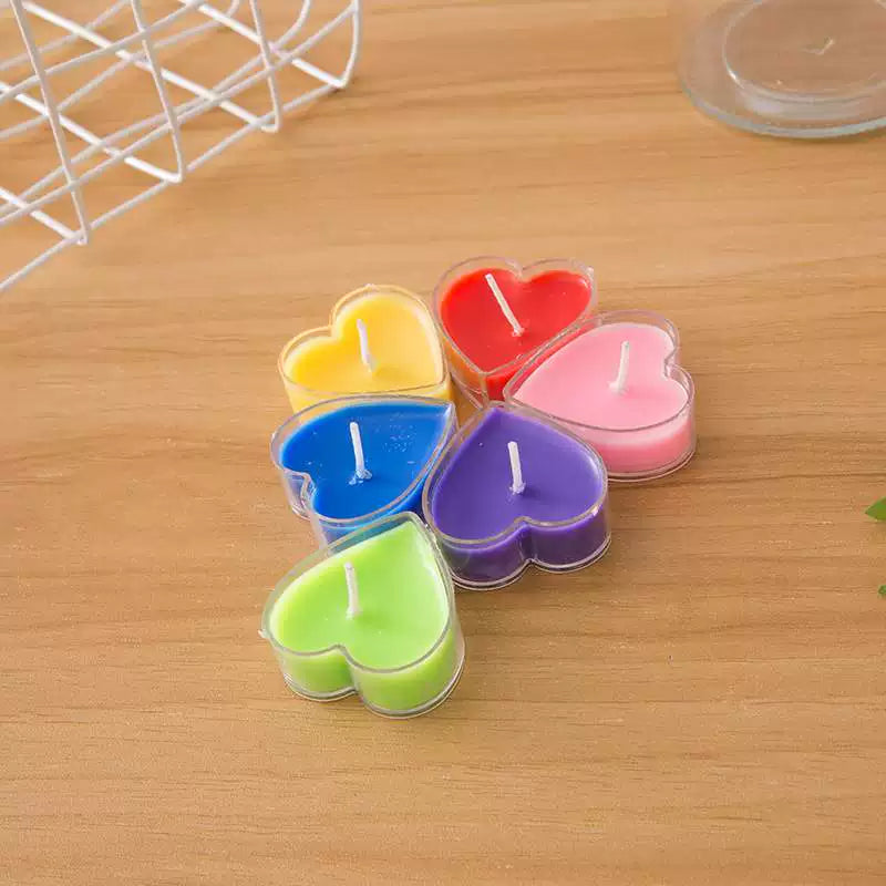 香り付きハート型アロマキャンドル9個セット