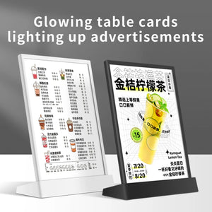 A4 USB LEDメニュースタンドライト