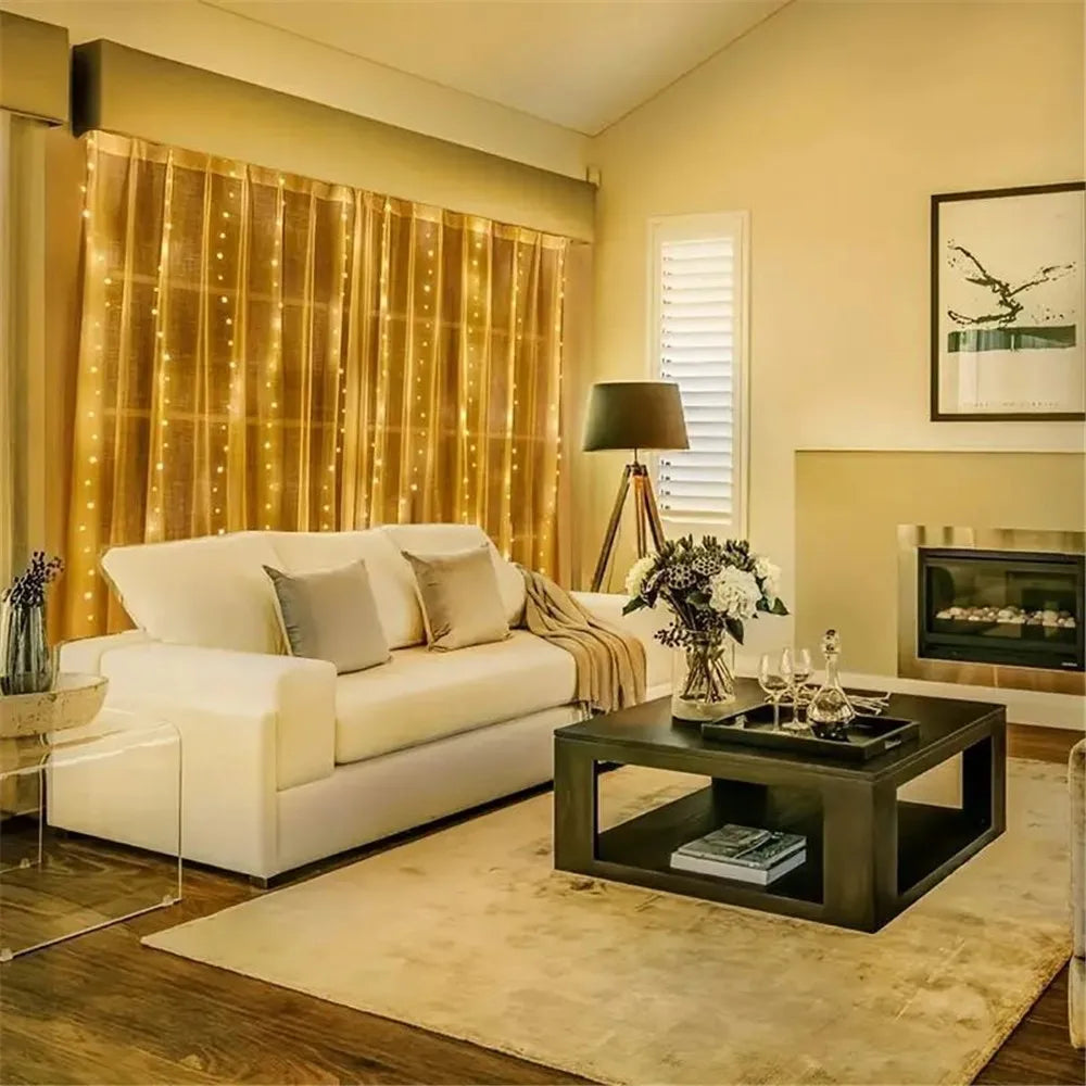 電池式LEDカーテンライト 100-600LED