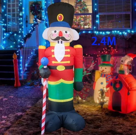 イベント・クリスマス装飾｜LEDライト付きくるみ割り人形 2.4m
