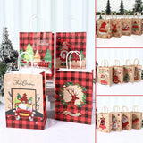 イベント・クリスマス装飾｜クリスマスクラフト紙ギフトバッグセット(4枚入)