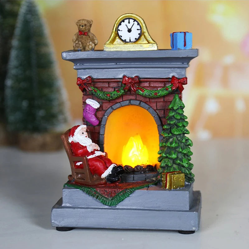 イベント・パーティー装飾｜クリスマスLED光るオーナメント サンタ＆スノーマン