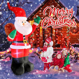 イベント・クリスマス装飾｜LED付きサンタクロース1.8m飾り