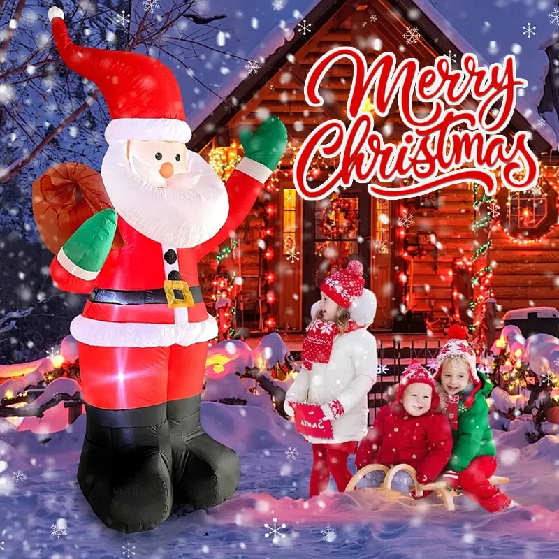 イベント・クリスマス装飾｜LED付きサンタクロース1.8m飾り