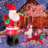イベント・クリスマス装飾｜LED付きサンタクロース1.8m飾り
