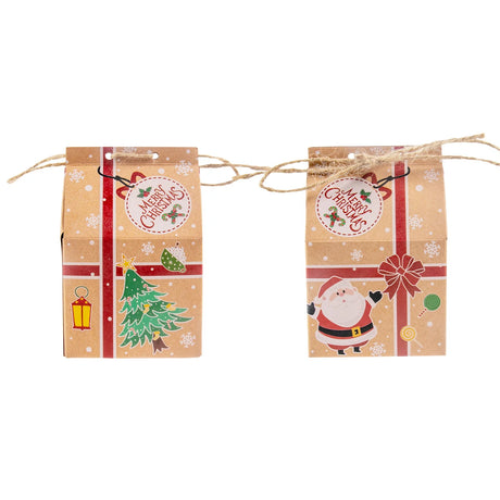 イベント・クリスマス装飾｜クラフト紙製 ギフト用ボックスセット( 20個入）