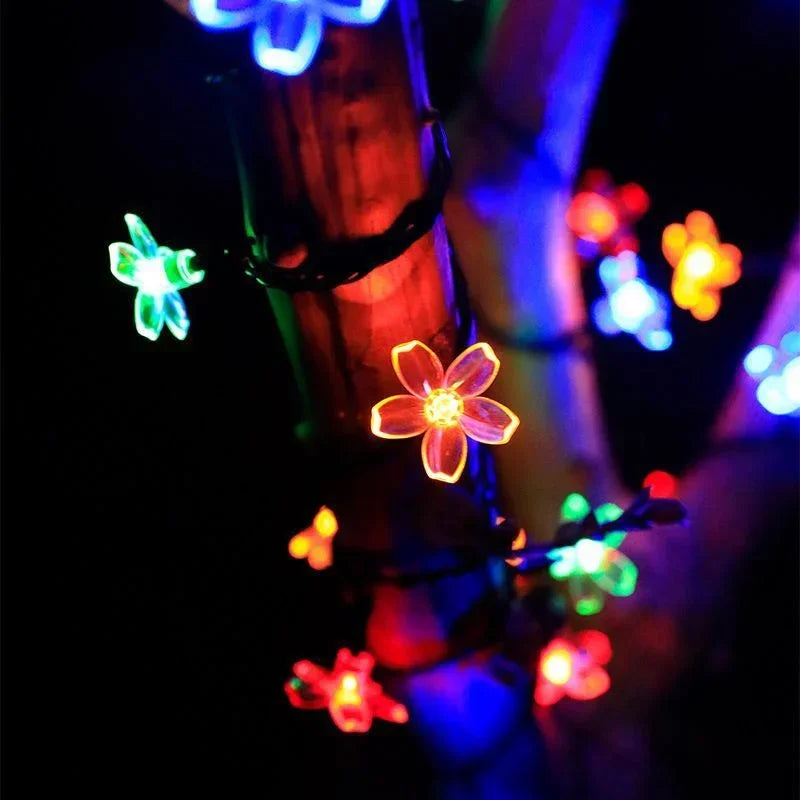 イベント・クリスマス装飾｜屋外用ソーラー式LEDライト 8モード (5m/7m/12m)