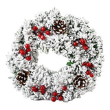 イベント・クリスマス装飾｜クリスマスリース 雪の結晶付きドア飾り