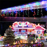 イベント・クリスマス装飾｜屋外用LED滝型ストリングライト(幅4m)