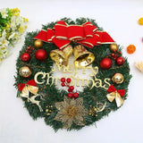 イベント・クリスマス装飾｜赤いリース ゴールド窓壁飾り