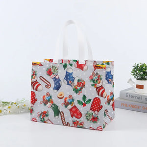 イベント・クリスマス装飾｜不織布トートバッグ型ギフトバックセット(4個/8個)