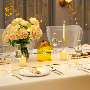イベント・結婚式装飾｜アクリルゴールドミラーウェディングテーブルナンバー