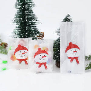 イベント・クリスマス装飾｜ビニール製スノーマン柄ギフトバック(50個入 )