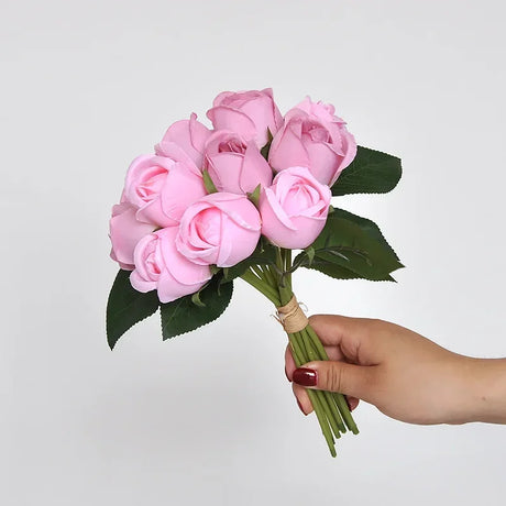 パーティー・インテリア装飾｜造花シルクローズブーケ(25cm)