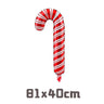 クリスマス用キャンディケインホイルバルーンセット