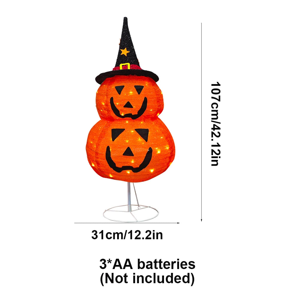 イベント・ハロウィングッズ｜LED付き折りたたみパンプキン飾り