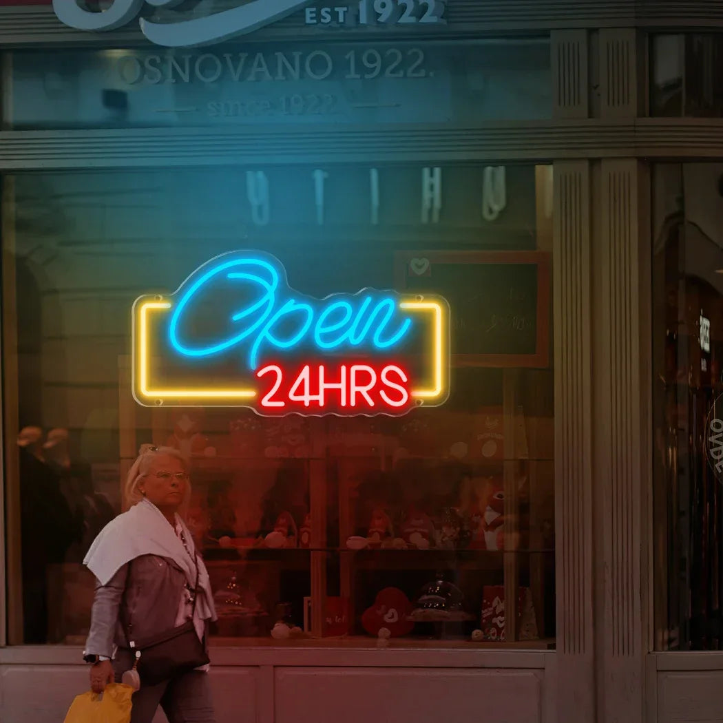 24HRS LEDネオンサイン（ネオン看板）