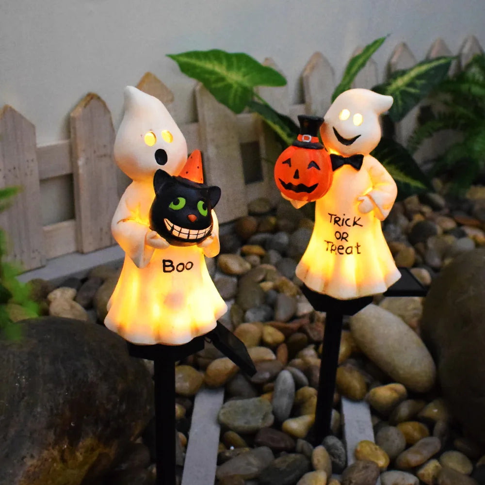 イベント・ハロウィングッズ｜ソーラーハロウィンゴーストライト 屋外用防水デコレーション