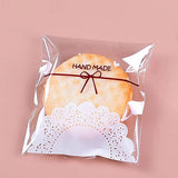 |イベント・ノベルティ用品 |レース柄プリント透明OPP袋 100個セット|10×10c