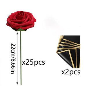 バラ造花 25個セット ウェディング装飾用