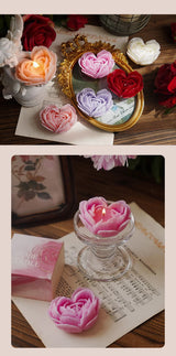 ハート型香り付きキャンドル バレンタインギフト