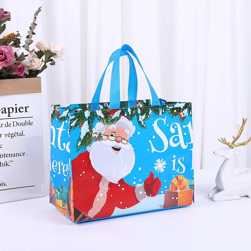 イベント・クリスマス装飾｜不織布トートバッグ型ギフトバックセット(4個/8個)