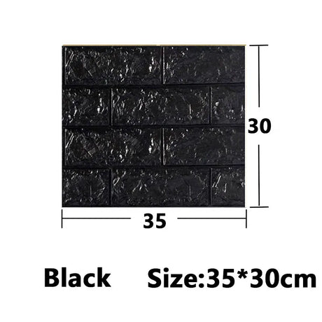 【DIY用】３Dモルタルレンガ風ステッカー 35cmx30cm(12pcs）