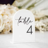 イベント・結婚式装飾｜アクリル製アーチ型テーブルナンバーサイン