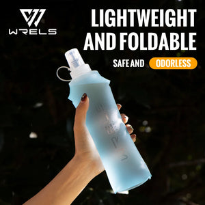 |イベント・ノベルティ用品 | コンパクト収納 ソフトウォーターボトル ブルー | 150ml/250ml/500ml