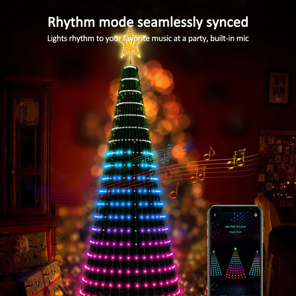 イベント・クリスマス装飾｜ツリーイルミネーション＆スターライト(1.5M/1.8M/2.1M)