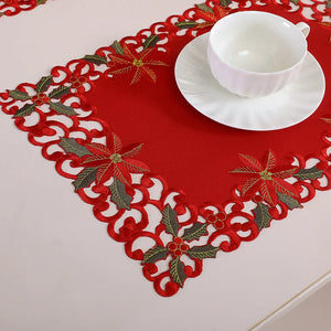 イベント・クリスマス装飾｜刺繍テーブルクロス 1/2/4/6枚セット