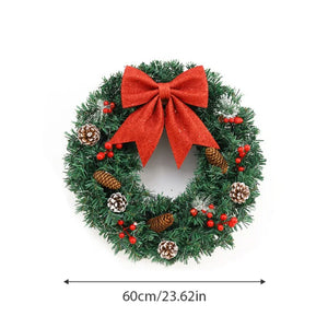イベント・クリスマス装飾｜クリスマスリース 吊り下げオーナメント 松ぼっくり付き