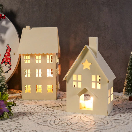 イベント・クリスマス装飾｜鉄製ハウス型キャンドルホルダー