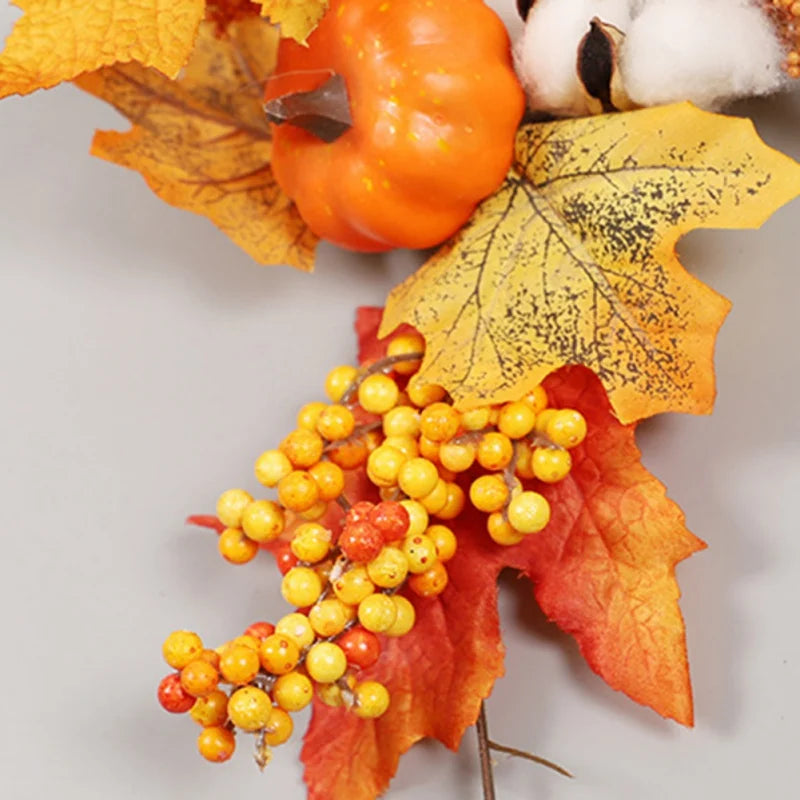 イベント・ハロウィングッズ｜秋の彩りスワッグ 50cm ひまわりと紅葉